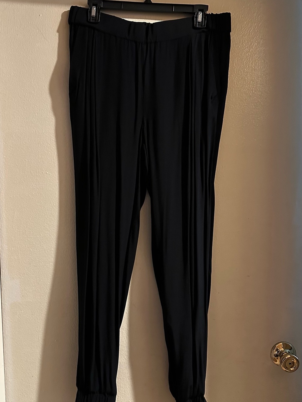 Banana Republic Black Elastic-Waist Jogger Pants